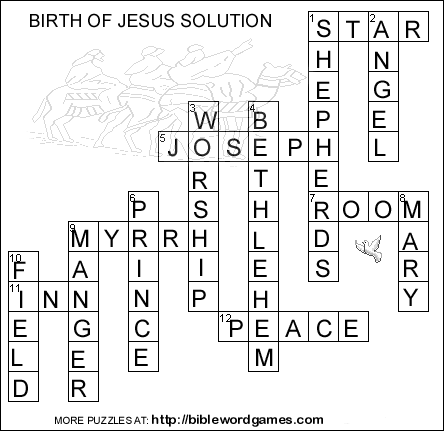 Free Bible Christian Family Crossword puzzle