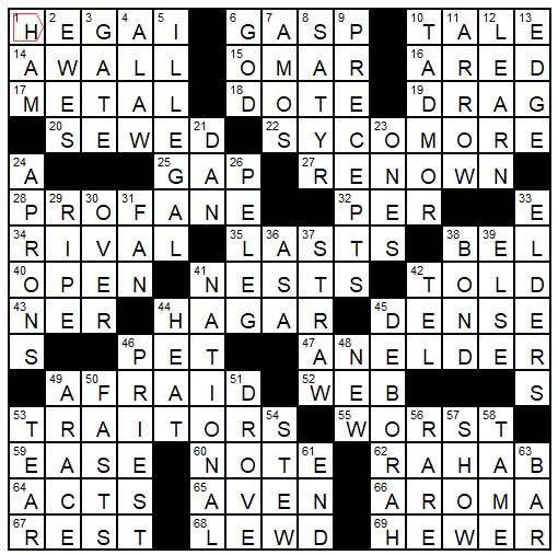 Crossword puzzle solution