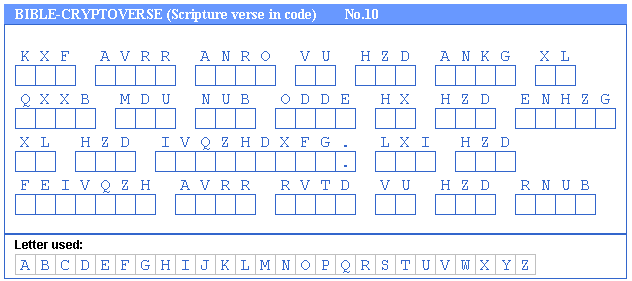 free Family Christian Bible Cryptogram