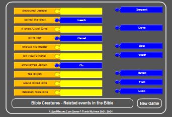 Bible matching puzzle