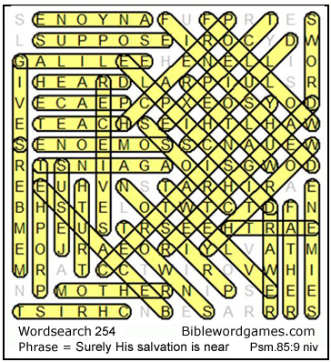 Free Bible Wordsearch puzzle