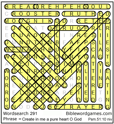 Bible wordsearch puzzle