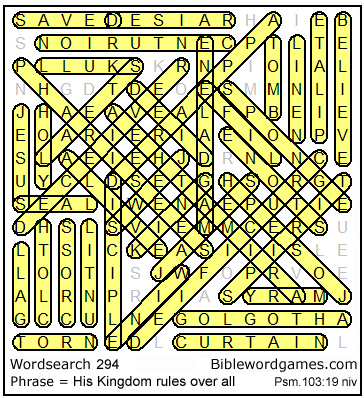 Bible wordsearch puzzle